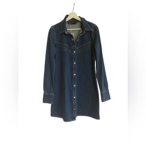 Zara denim shirt dress - mid blue Size Large NEW